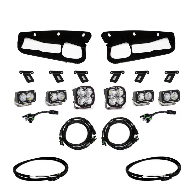 Baja Designs 2021+ Ford Bronco Fog Pocket Kit 21-Up Pro w/Upfitter - Striker Modified