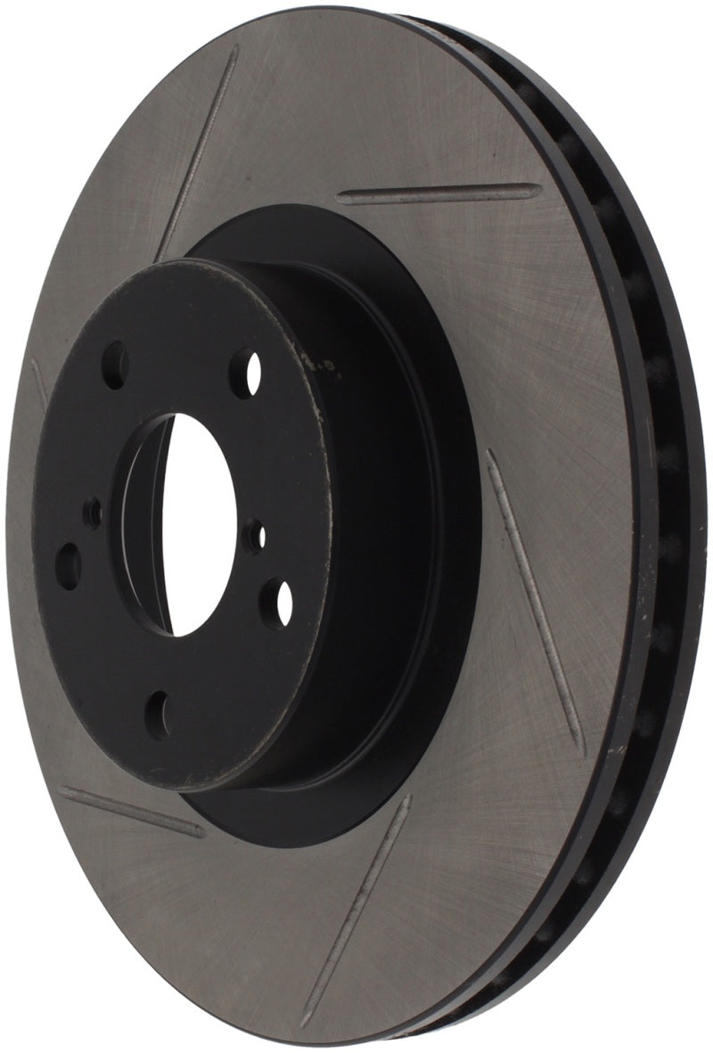StopTech Power Slot 00-05 Legacy / 7/98-08 Impreza Front Right Sportstop Slotted Rotor - Striker Modified