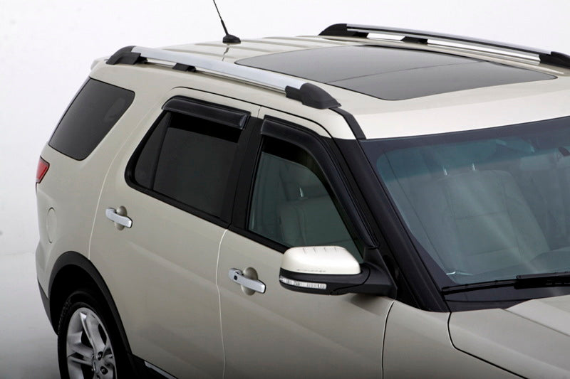 AVS 11-18 Ford Explorer Ventvisor Outside Mount Window Deflectors 4pc - Smoke - Striker Modified