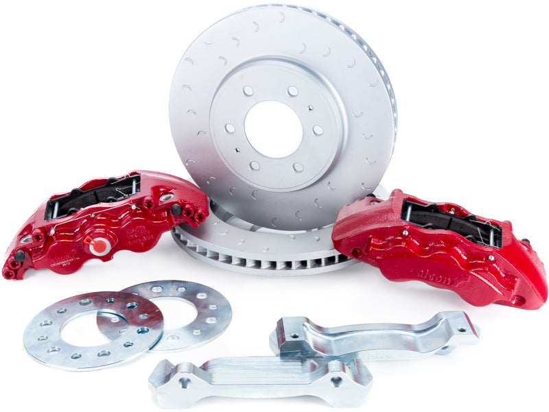 Alcon 09-20 F-150/Raptor Gen1-2 347x36mm Rotors 6-Piston Red Front Brake Kit Requires alcAC011507NAN - Striker Modified