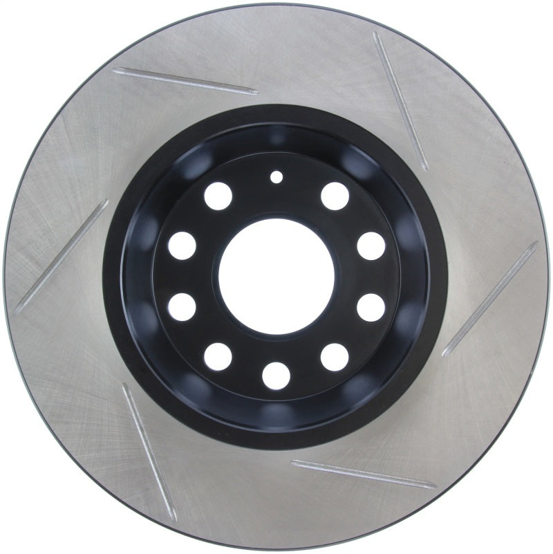 StopTech Power Slot 06-10 Audi A3 / 09 VW CC (Passat CC) / 06-09 GTI Mk V Left Rear Slotted Rotor - Striker Modified