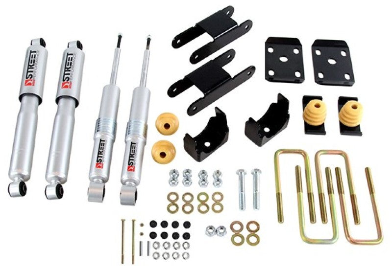 Belltech LOWERING KIT 18-20 Chevy Colorado/Canyon All Cab/SB -0-3in F / -4in R w/ Street Perf Shocks - Striker Modified