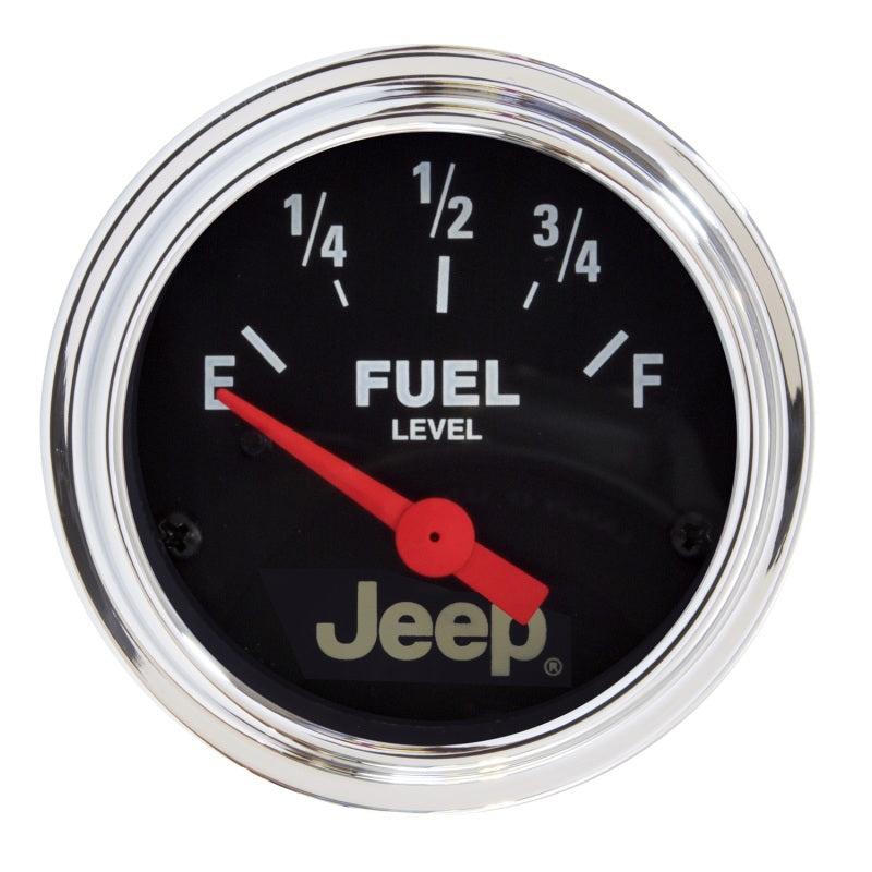 Autometer Jeep 52mm 73 OHMS Empty/8-12 OHMS Full Short Sweep Electronic Fuel Level Gauge - Striker Modified