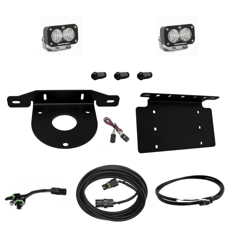 Baja Designs 2021+ Ford Bronco Dual S2 Sport W/C Reverse Kit w/Lic Plate w/Upfitter - Striker Modified