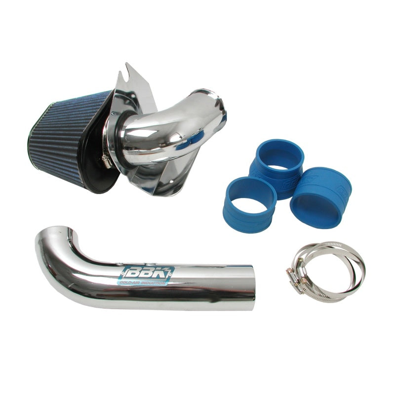 BBK 86-93 Mustang 5.0 Cold Air Intake Kit - Fenderwell Style - Chrome Finish - Striker Modified