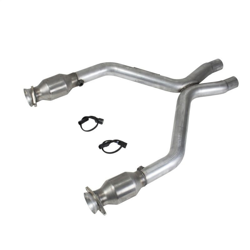 BBK 11-14 Mustang 3.7 V6 Short Mid X Pipe With Catalytic Converters 2-1/2 For BBK Long Tube Headers - Striker Modified