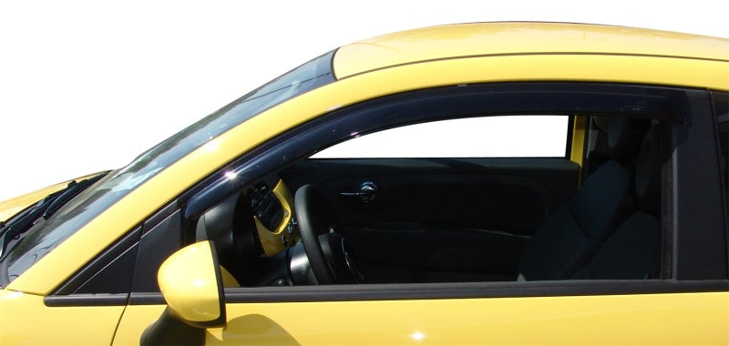 AVS 11-17 Fiat 500 Ventvisor Outside Mount Window Deflectors 2pc - Smoke - Striker Modified