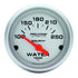 Autometer Ultra-Lite 52mm 100-250 Deg F Short Sweep ElectricWater Temp Gauge - Striker Modified