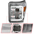 ANZO 11-16 Ford F-250/F-350/F-450 Projector Headlights w/ Plank Style Switchback Chrome w/Amber - Striker Modified