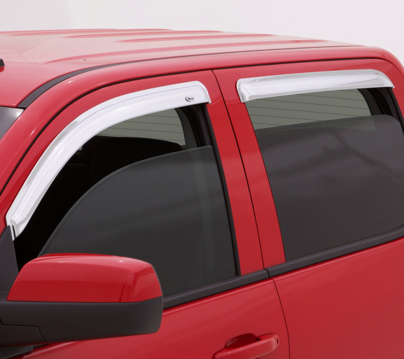 AVS 20-22 Chevrolet Silverado 1500 LTD Ext. Cab/DC F&R Ventvisor Window Deflectors 4pc - Chrome - Striker Modified