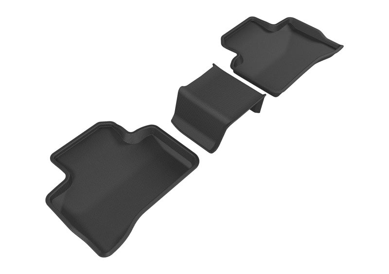 3D MAXpider 20162020 Mercedes-Benz GLC-Class X205 Kagu 2nd Row Floormats - Black - Striker Modified
