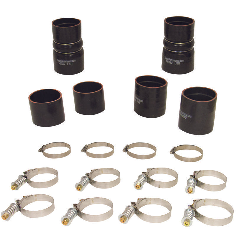 BD Diesel Intercooler Hose & Clamp Kit - 1999-2003 Ford 7.3L PowerStroke - Striker Modified
