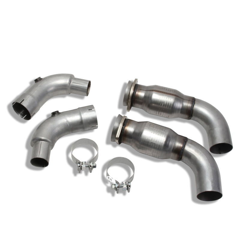 BBK 15-20 Ford Mustang GT 3in Short Mid Pipe Kit w/Cats (Use LT Header 1633/16330/1856/18560) - Striker Modified