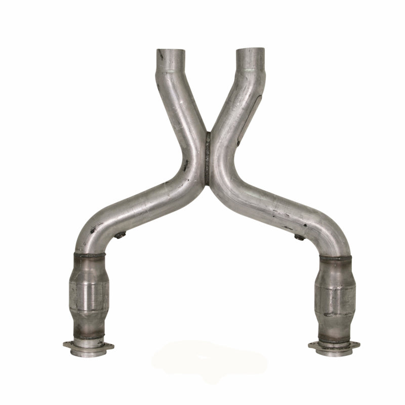 BBK 11-14 Mustang 5.0 Short Mid X Pipe With Catalytic Converters 3.0 For BBK Long Tube Headers - Striker Modified
