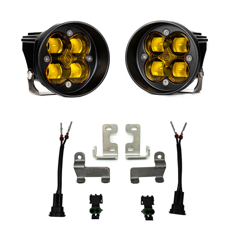 Baja Designs 12-21 Toyota Tacoma/Tundra/4Runner Squadron-R Fog Pocket Light Kit - SAE Amber - Striker Modified