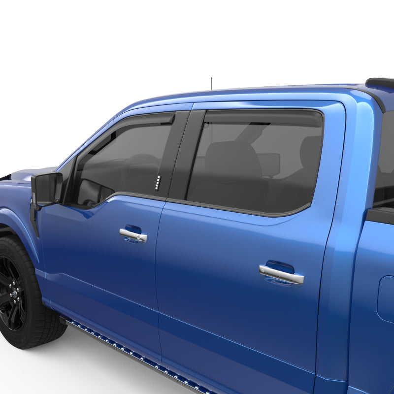 EGR 15+ Ford F150 Crew Cab In-Channel Window Visors - Set of 4 - Matte (573495) - Striker Modified