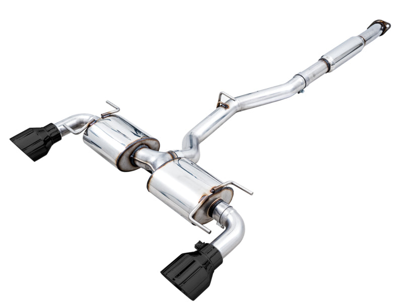 AWE Subaru BRZ/ Toyota GR86/ Toyota 86 Touring Edition Cat-Back Exhaust- Diamond Black Tips - Striker Modified