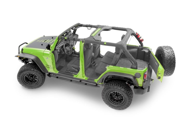 BedRug 07-16 Jeep JK Unlimited 4Dr Front 4pc Floor Kit (Incl Heat Shields) - Striker Modified