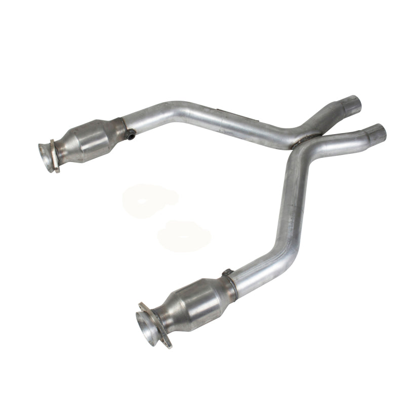 BBK 11-14 Mustang 3.7 V6 Short Mid X Pipe With Catalytic Converters 2-1/2 For BBK Long Tube Headers - Striker Modified