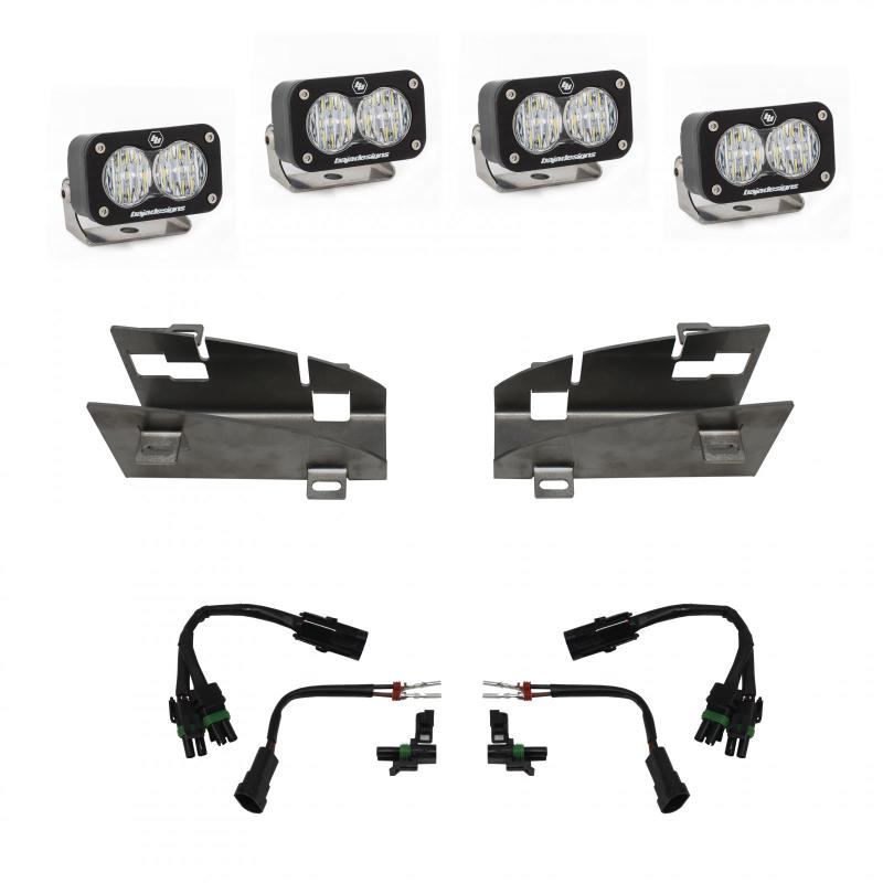 Baja Designs 2019+ Dodge Ram Rebel 1500 S2 Dual Fog Pocket Kit - Striker Modified