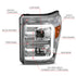 ANZO 11-16 Ford F-250/F-350/F-450 Projector Headlights w/ Plank Style Switchback Chrome w/Amber - Striker Modified