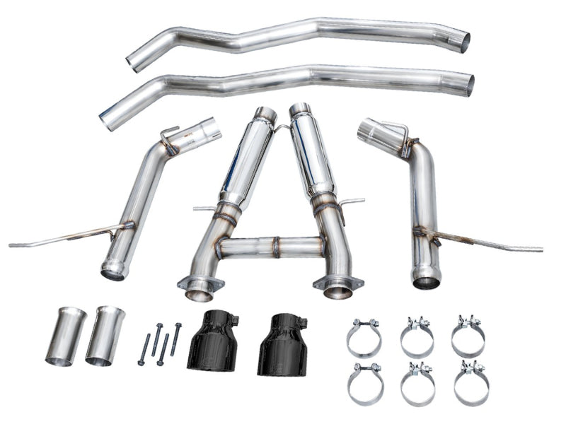 AWE Tuning 18-23 Dodge Durango SRT & Hellcat Track Edition Exhaust - Diamond Black Tips - Striker Modified