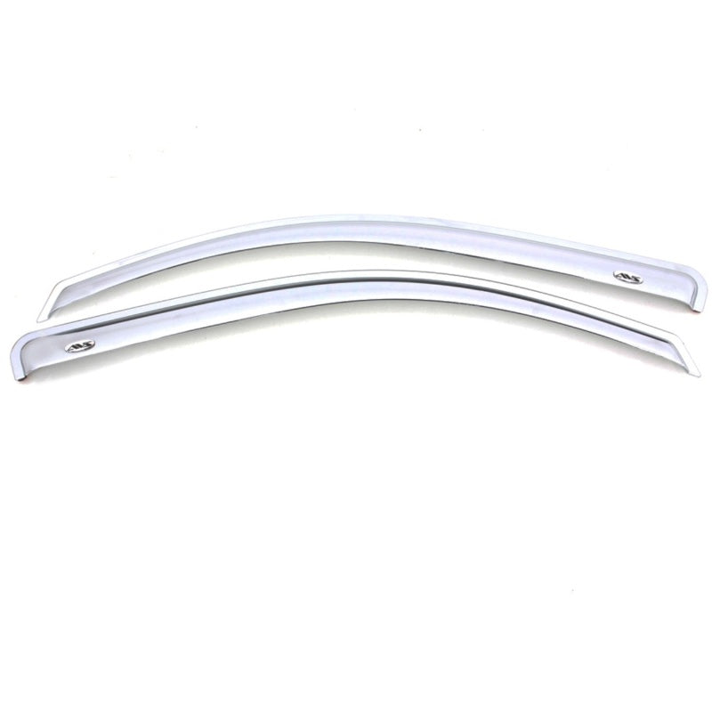 AVS 99-07 Chevy Silverado 1500 Standard Cab Outside Mount Front Window Ventvisor 2pc - Chrome - Striker Modified