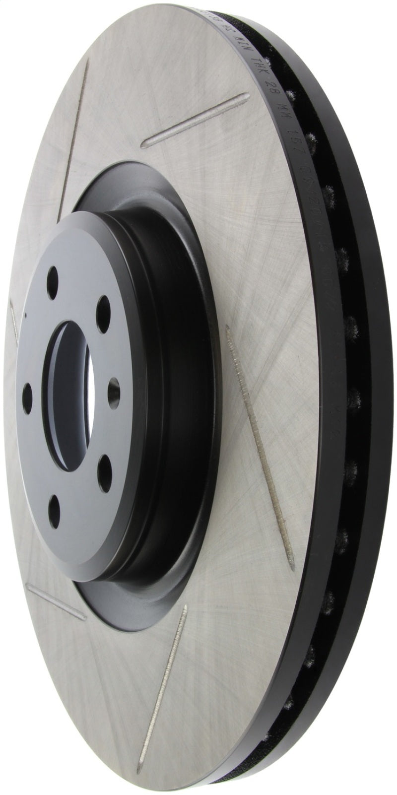 StopTech Power Slot 12 Audi A6 Quattro/11-12 A7 Quattro / 07/11-13 S4 Front Right Slotted Rotor - Striker Modified