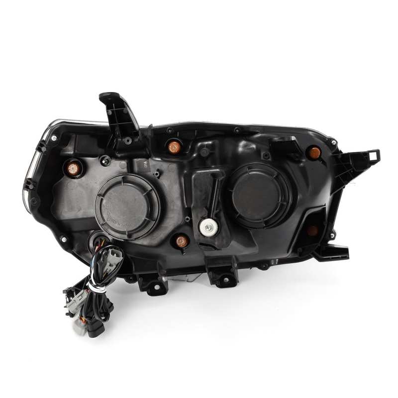 AlphaRex 10-13 Toyota 4Runner PRO-Series Projector Headlights Plank Style Black w/Seq Signal/DRL - Striker Modified