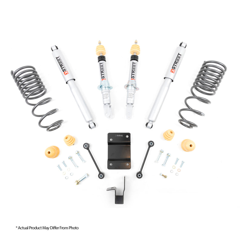 Belltech 2015 GM Colorado/Canyon Ext Cab Short Bed Lowering Kit w/ND II Shocks - 0-3in F/4in R Drop - Striker Modified