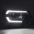 AlphaRex 12-15 Toyota Tacoma PRO-Series Projector Headlights Plank Style Alpha Black w/DRL - Striker Modified