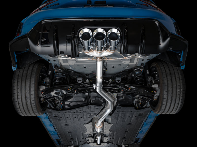 AWE Tuning 2023 Honda Civic Type R FL5 Track Edition Exhaust w/ Triple Chrome Silver Tips - Striker Modified