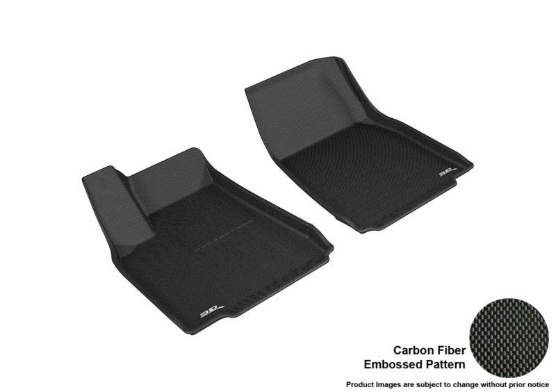 3D MAXpider 2016-2020 Tesla Model X Kagu 1st Row Floormat - Black - Striker Modified