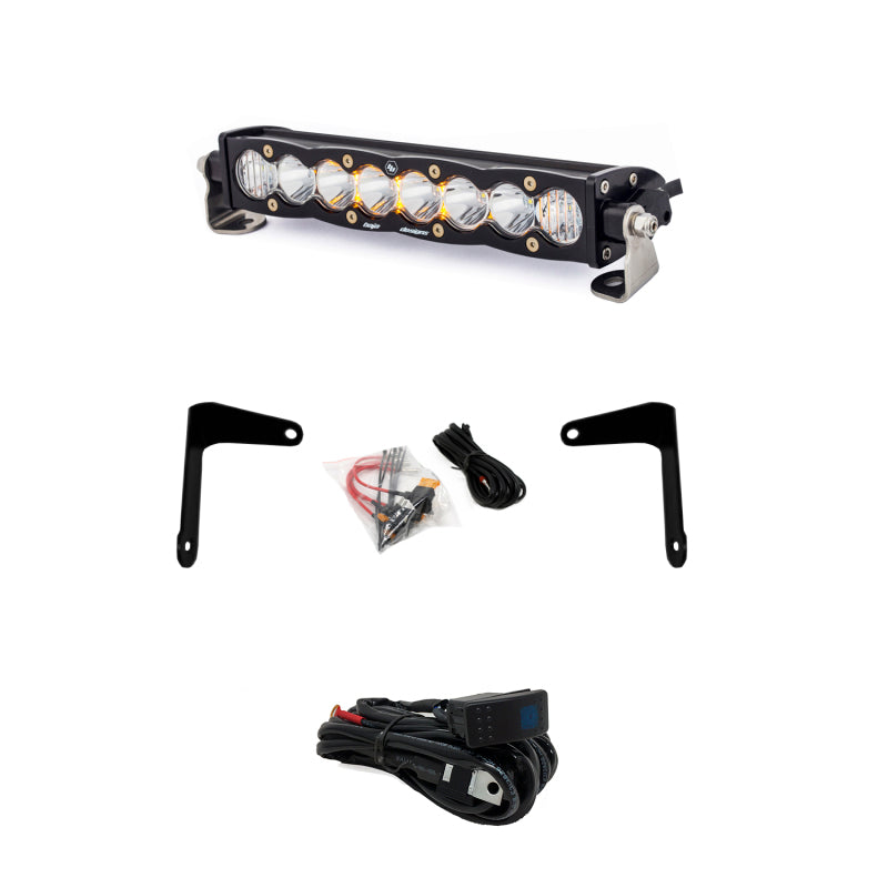 Baja Designs Can-Am X3 Shock Mount Kit w/10in S8 Light Bar Clear - Striker Modified