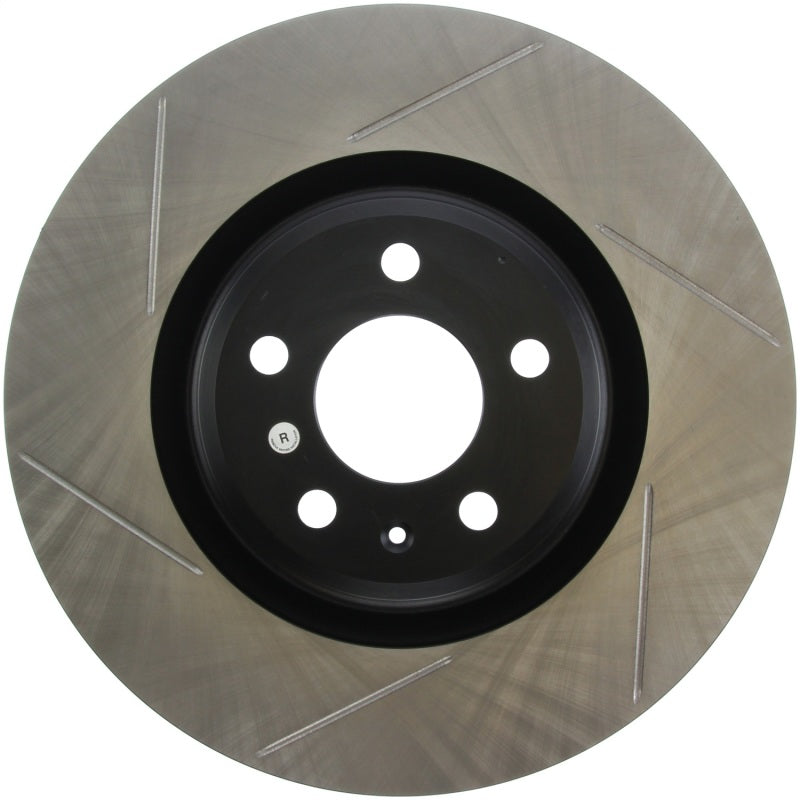 StopTech Power Slot 12 Audi A6 Quattro/11-12 A7 Quattro / 07/11-13 S4 Front Right Slotted Rotor - Striker Modified