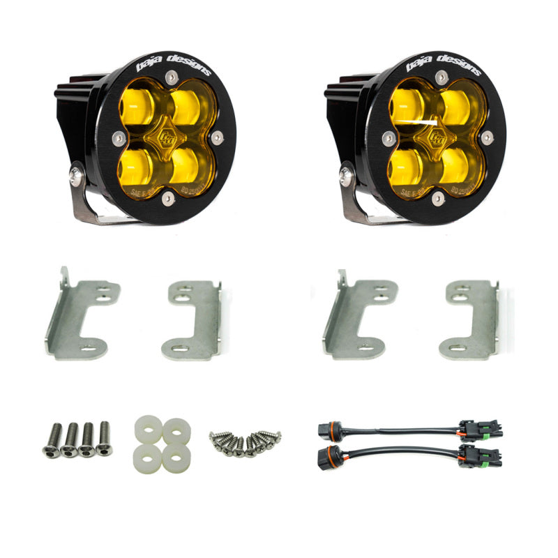 Baja Designs 2007-2018 Wrangler JL Rubicon Sport Fog Light Pocket Kit - Amber - Striker Modified
