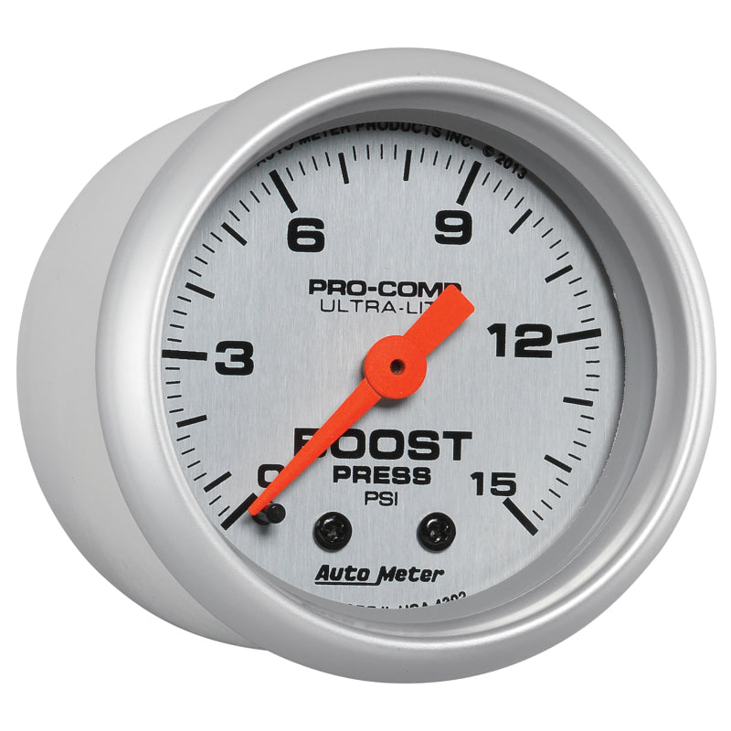 Autometer Ultra-Lite 52mm 0-15 PSI Mechanical Boost Gauge - Striker Modified