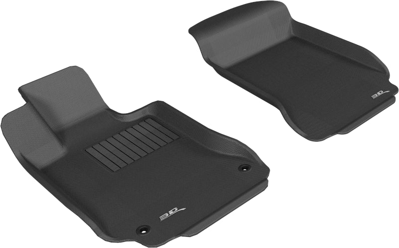 3D MAXpider 2008-2014 Mercedes-Benz C-Class W204 Kagu 1st Row Floormat - Black - Striker Modified