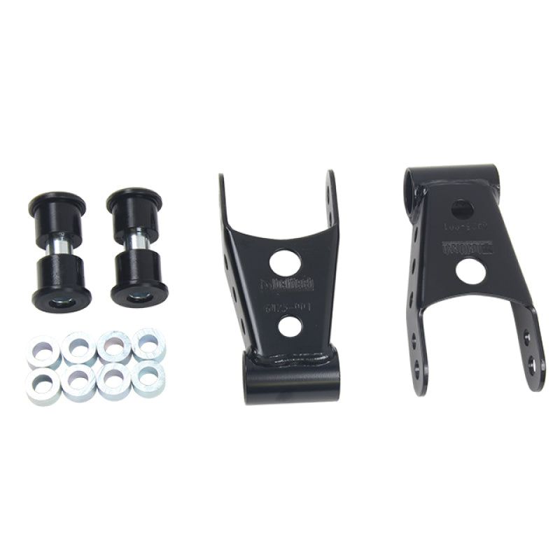 Belltech SHACKLE KIT 15-16 Ford F150 (All Cabs Short Bed Only) 4WD 1in / 2in Rear Drop - Striker Modified