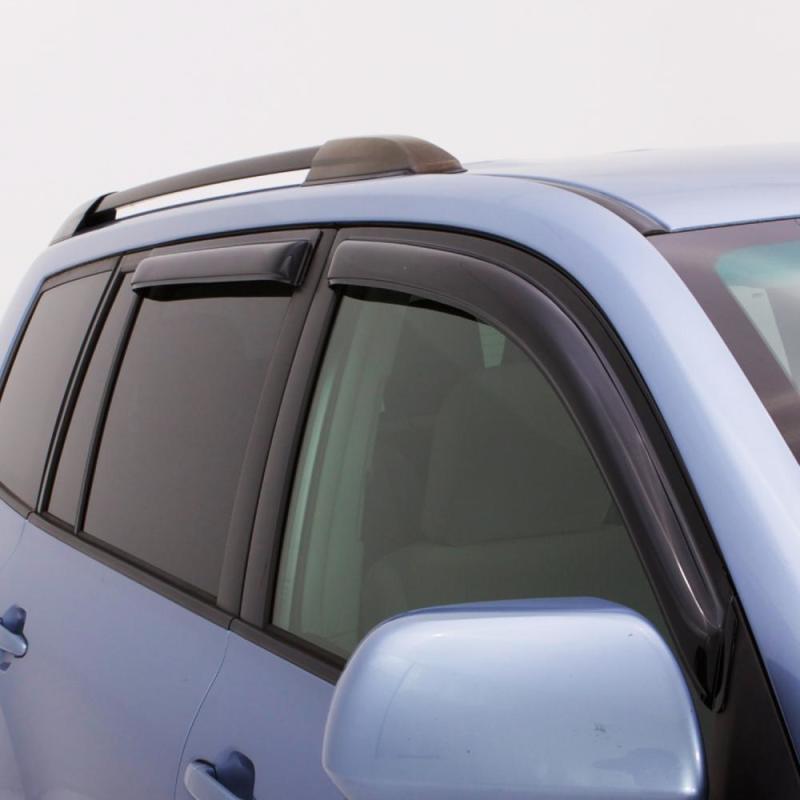 AVS 16-18 Toyota Tacoma Double Cab Ventvisor Outside Mount Window Deflectors 4pc - Smoke - Striker Modified