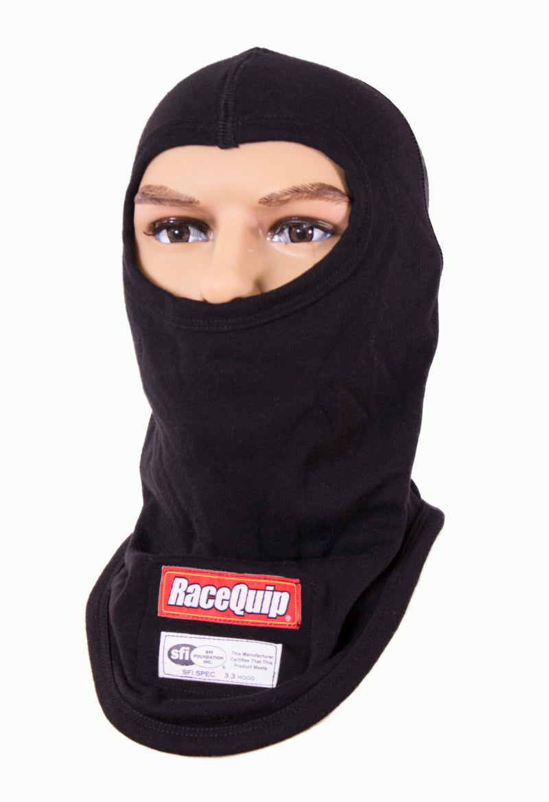RaceQuip Black SFI 3.3 Fr Two Layer Hood - Striker Modified