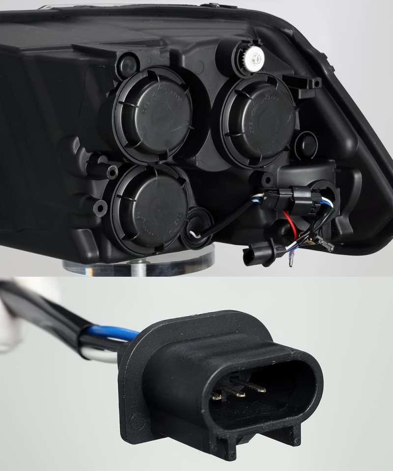 AlphaRex 09-18 Dodge Ram 1500HD PRO-Series Projector Headlights Plank Style Black w/Seq Signal/DRL - Striker Modified