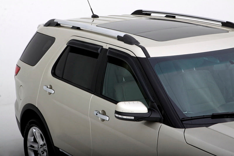 AVS 11-18 Ford Explorer Ventvisor Outside Mount Window Deflectors 4pc - Smoke - Striker Modified
