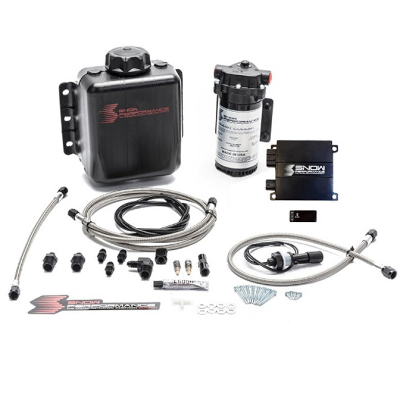 Snow Performance Stg 2 Boost Cooler Prog. Engine Mount Water Injection Kit (SS Braid Line & 4AN) - Striker Modified