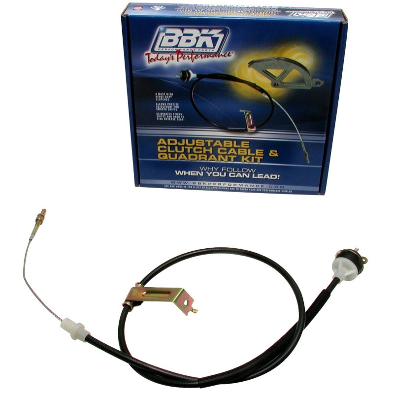 BBK 96-04 Mustang Adjustable Clutch Cable - Replacement - Striker Modified