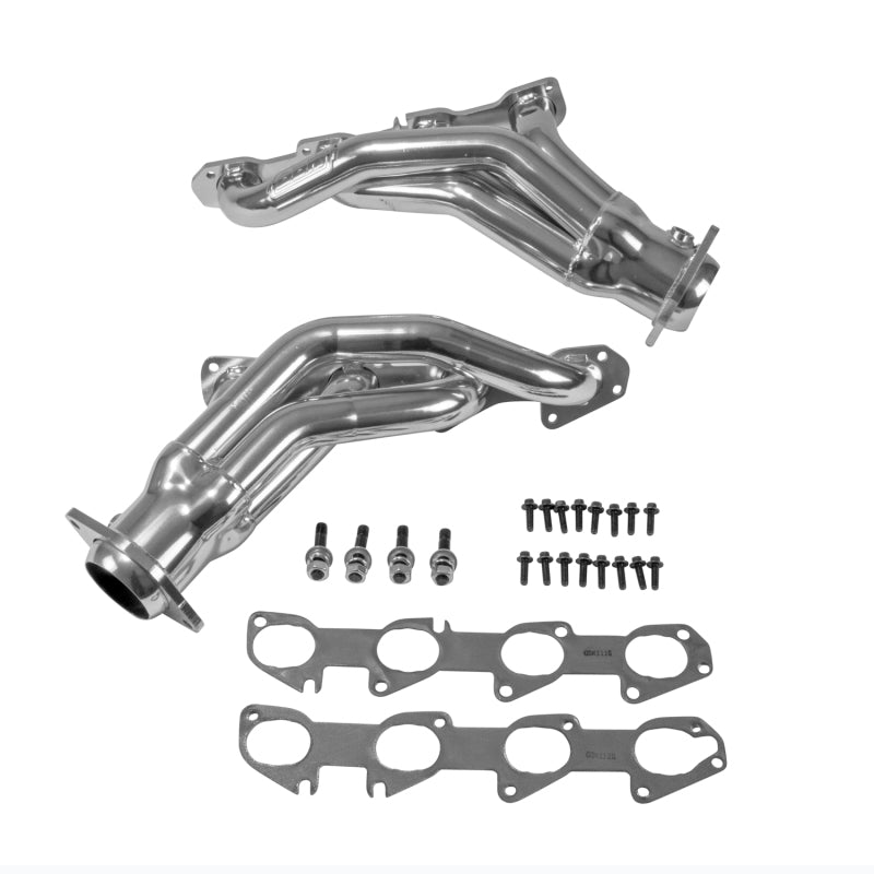 BBK 11-20 Dodge Challenger Hemi 6.4L Shorty Tuned Length Exhaust Headers - 1-7/8in Silver Ceramic - Striker Modified