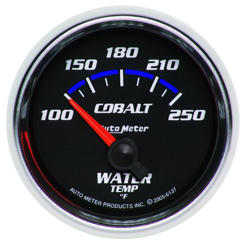 Autometer Cobalt 52.4mm 100-250 deg. F Short Sweep Electronic Water Temperature Gauge - Striker Modified