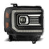 AlphaRex 14-18 GMC Sierra LUXX LED Proj Headlights Plank Style Black w/Activ Light/Seq Signal/DRL - Striker Modified