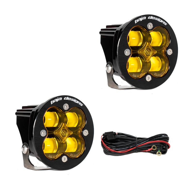 Baja Designs Squadron R SAE LED Spot Light - Amber - Pair - Striker Modified