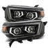 AlphaRex 10-13 Toyota 4Runner PRO-Series Projector Headlights Plank Style Black w/Seq Signal/DRL - Striker Modified